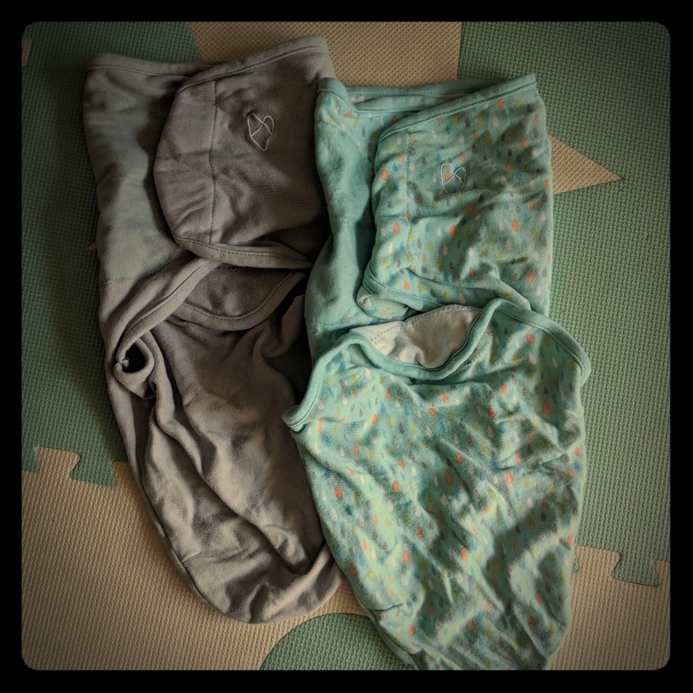 2 Swaddle Me Velcro swaddles